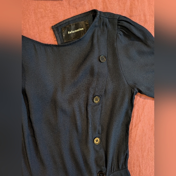 Reformation Mini Dress in Navy - Size 6 - Picture 5 of 8
